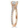 Cushion Cut Lab Diamond Engagement Ring, Tiffany Style