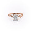 Cushion Cut Lab Diamond Engagement Ring, Twig Design
