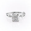 Cushion Cut Lab Diamond Engagement Ring, Twig Design