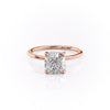 Cushion Cut Lab Diamond Engagement Ring With Hidden Halo