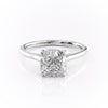 Cushion Cut Lab Diamond Engagement Ring With Hidden Halo