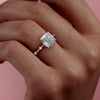 Cushion Cut Lab Diamond Ring, Delicate Vintage Style