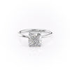 Cushion Cut Lab Diamond Ring, Hidden Halo Design