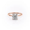 Cushion Cut Lab Diamond Ring With Hidden Halo