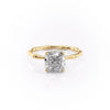 Cushion Cut Lab Diamond Ring With Hidden Halo