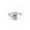 Cushion Cut Lab Diamond Twist Ring