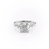 Cushion Cut Lab Diamond With Hidden Halo And Side Stones