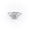 Cushion Cut Lab Diamond With Side Stones