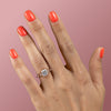 Cushion Cut Lab Diamond With Stone Set Shoulders