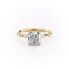 Cushion Cut Lab Diamond With Stone Set Shoulders