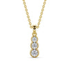Drop 3 Stone Pendant 0.70ct