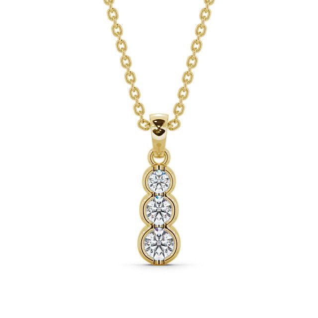 Drop 3 Stone Pendant 0.70ct