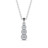 Drop 3 Stone Pendant 0.70ct
