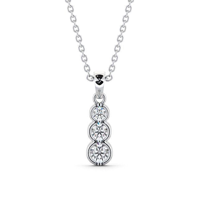 Drop 3 Stone Pendant 0.70ct