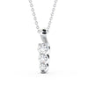 Drop 3 Stone Pendant 0.75ct