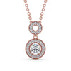 Drop Halo Pendant 0.75ct
