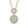 Drop Halo Pendant 0.75ct