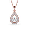 Drop Halo Pendant 1.30ct