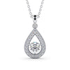 Drop Halo Pendant 1.30ct
