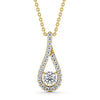 Drop Halo Pendant 1.35ct