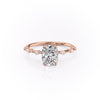 Elongated Cushion Cut Lab Diamond Ring - Delicate Vintage Style