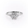 Elongated Cushion Cut Lab Diamond Shoulder Set Ring Vintage Design