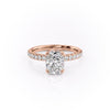 Elongated Cushion Cut Lab Diamond Shoulder Set Ring With Block Halo