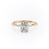 Elongated Cushion Cut Lab Diamond With Stone Set Shoulders