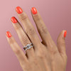 Emerald Cut Lab Diamond Criss-Cross Design