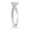 Emerald Cut Lab Diamond Engagement Ring, Classic Style