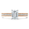 Emerald Cut Lab Diamond Engagement Ring, Classic Style