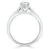 Emerald Cut Lab Diamond Engagement Ring, Classic Style