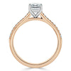 Emerald Cut Lab Diamond Engagement Ring, Classic Style