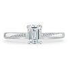 Emerald Cut Lab Diamond Engagement Ring, Classic Style