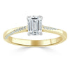 Emerald Cut Lab Diamond Engagement Ring, Classic Style