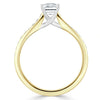 Emerald Cut Lab Diamond Engagement Ring, Classic Style