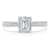 Emerald Cut Lab Diamond Engagement Ring, Classic Style