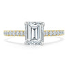 Emerald Cut Lab Diamond Engagement Ring, Classic Style