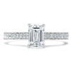 Emerald Cut Lab Diamond Engagement Ring, Classic Style