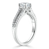 Emerald Cut Lab Diamond Engagement Ring, Split Shank