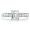 Emerald Cut Lab Diamond Engagement Ring, Tiffany Style