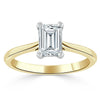 Emerald Cut Lab Diamond Engagement Ring, Tiffany Style