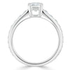 Emerald Cut Lab Diamond Engagement Ring, Tiffany Style