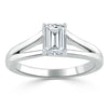 Emerald Cut Lab Diamond Engagement Ring, Tiffany Style Split Shank