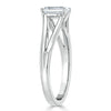 Emerald Cut Lab Diamond Engagement Ring, Tiffany Style Split Shank