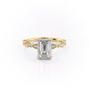 Emerald Cut Lab Diamond Engagement Ring, Vintage Design