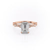 Emerald Cut Lab Diamond Engagement Ring, Vintage Design