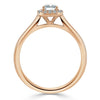 Emerald Cut Lab Diamond Halo Engagement Ring