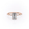 Emerald Cut Lab Diamond Ring, Delicate Vintage Style