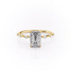 Emerald Cut Lab Diamond Ring, Delicate Vintage Style
